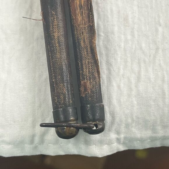 Victorian Mourning Fan Fans Lot of 3 colorful Black Red Gothic handheld - Picture 9 of 16